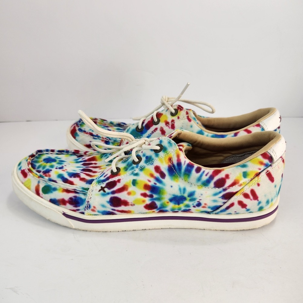 Twisted X Women's Tie-Dye Multicolor Lace-up Comfy Sneakers Size 9.5M - Picture 2 of 8